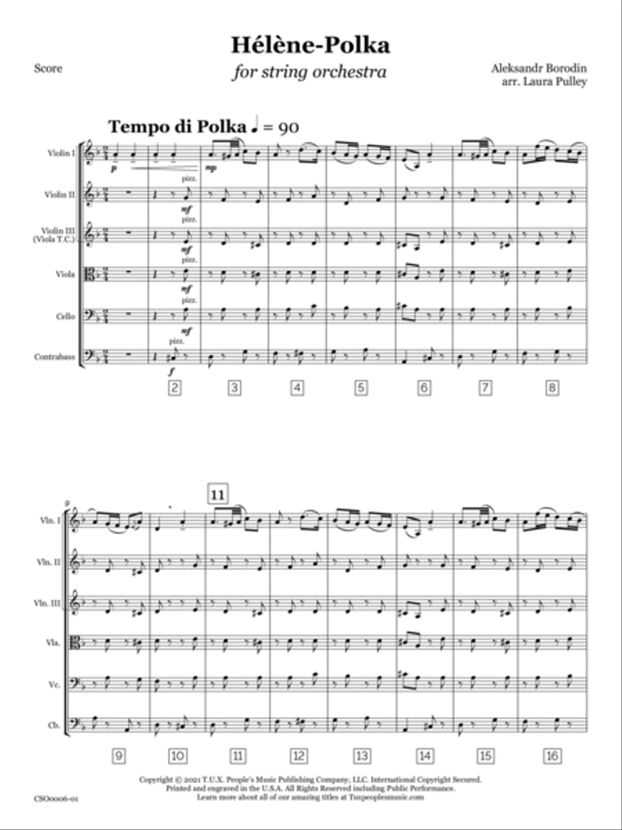 Hélène Polka Hélène Polka String Orchestra scores gallery preview page 4