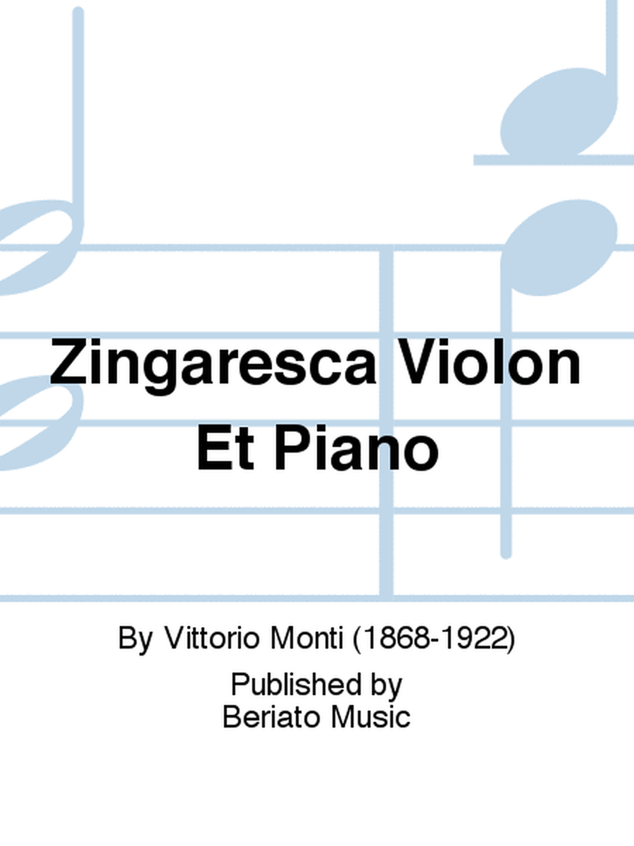 Zingaresca Violon Et Piano