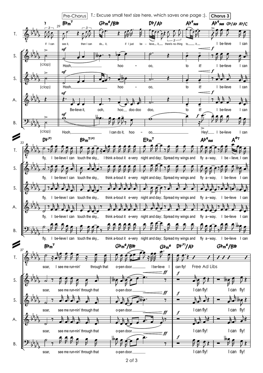 I Believe I Can Fly I Believe I Can Fly Choir scores gallery preview page 2