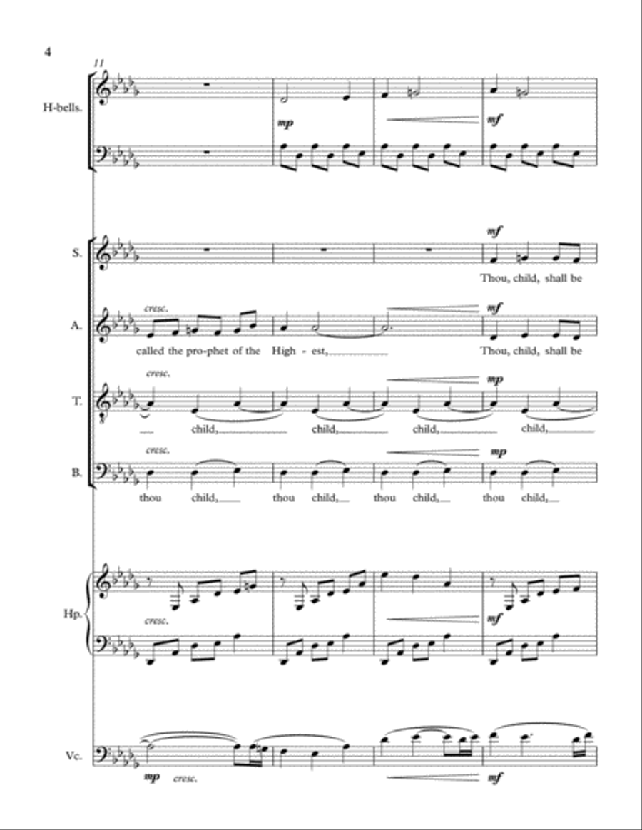 Zechariah's Blessing Zechariah's Blessing 4-Part scores gallery preview page 4