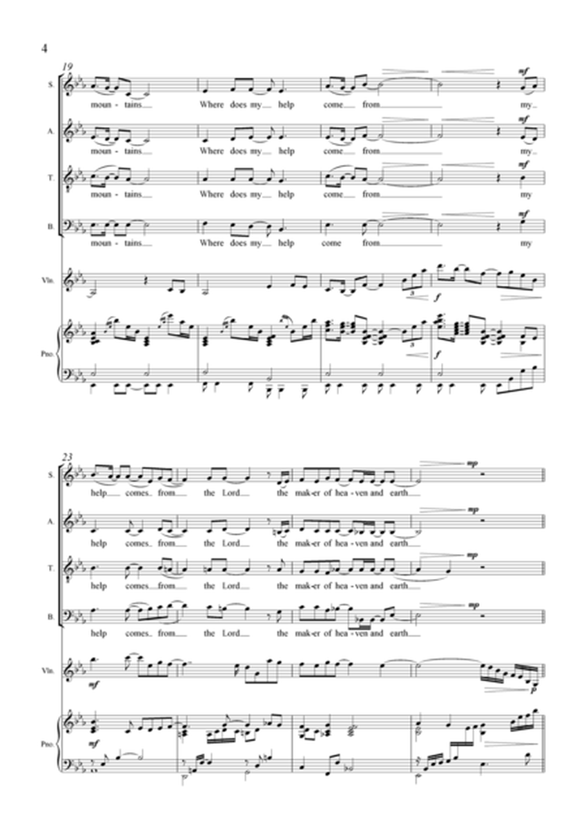 Psalm 121 for SATB, Violin, and Piano