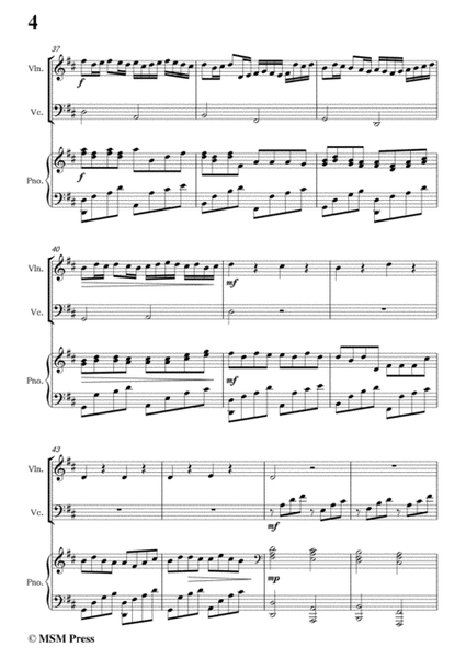 Pachelbel-Canon in D,P.37,No.1,for Violin,Cello and Piano image number null
