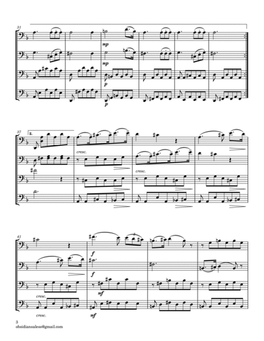 F. Schubert: Standchen 'Liese flehen' for Cello Quartet image number null