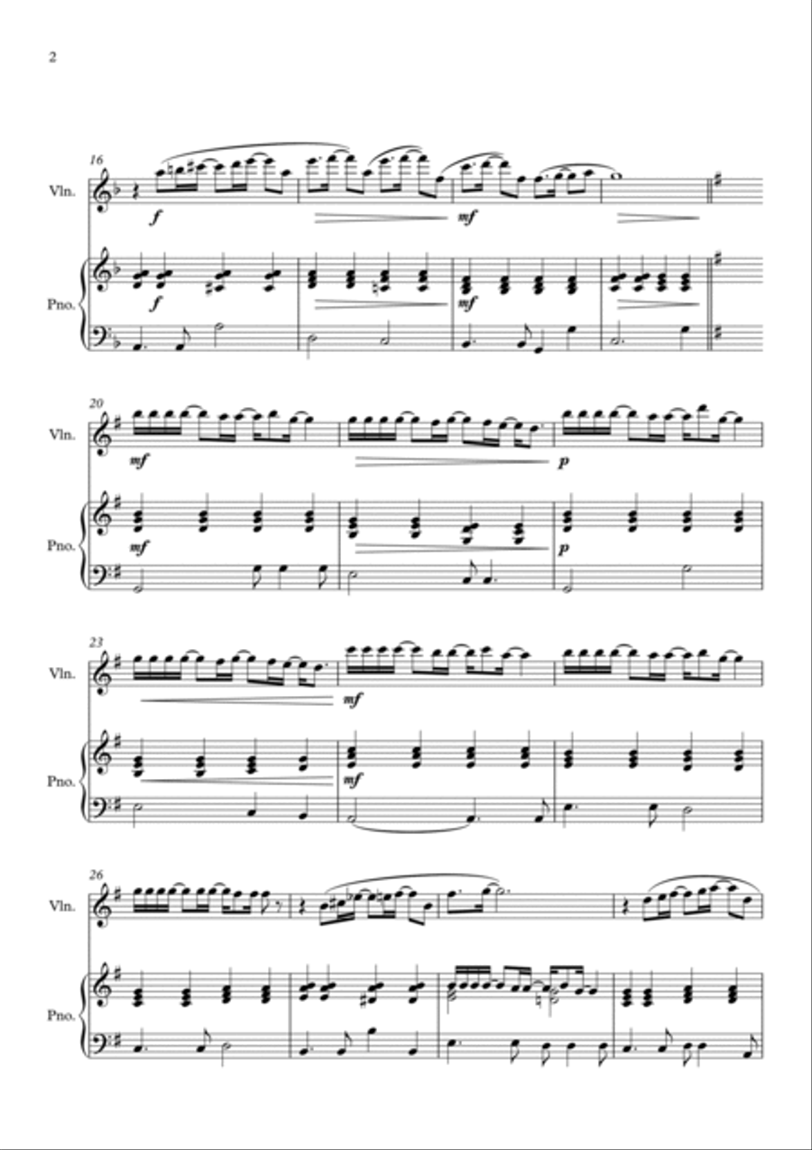 Vivo Per Lei Violin Solo scores gallery preview page 2