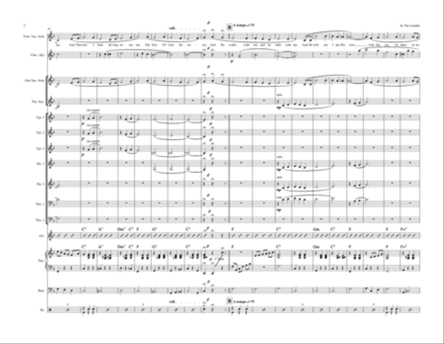In The Garden (Worship Orch) Large Ensemble scores gallery preview page 2