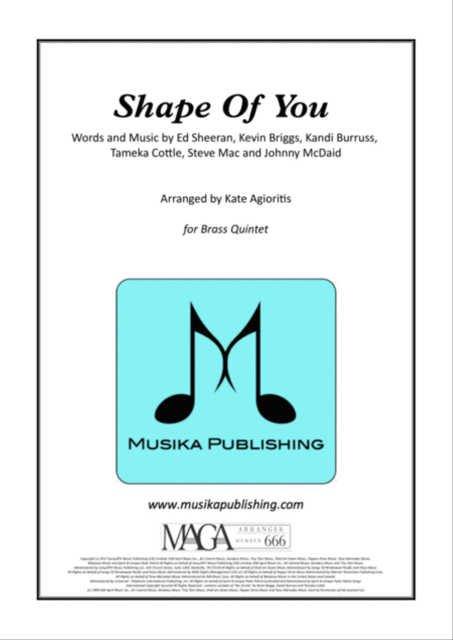 Shape Of You Brass Quintet scores gallery preview page 1