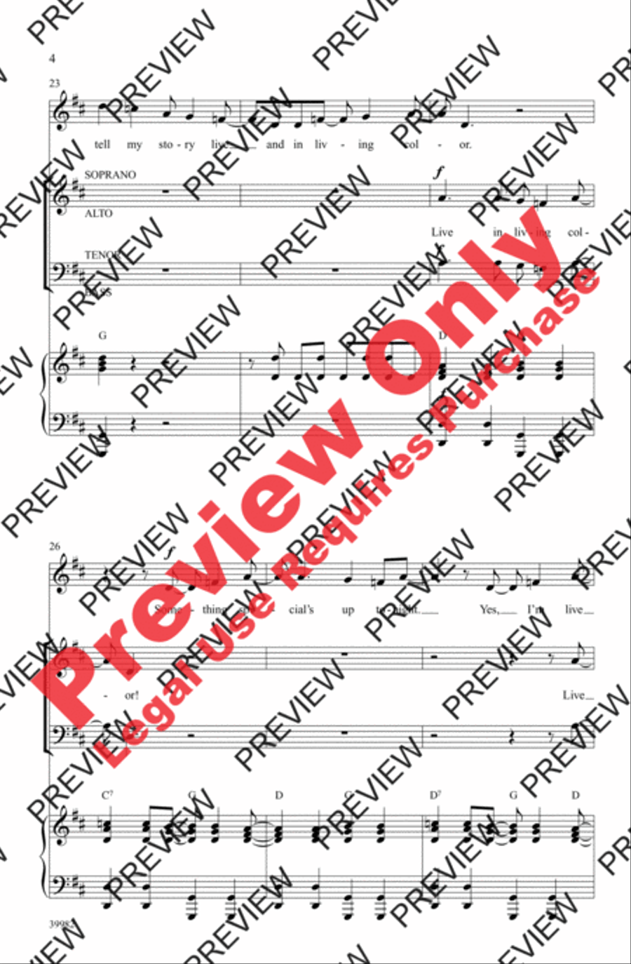Live in Living Color Live in Living Color 4-Part scores gallery preview page 4
