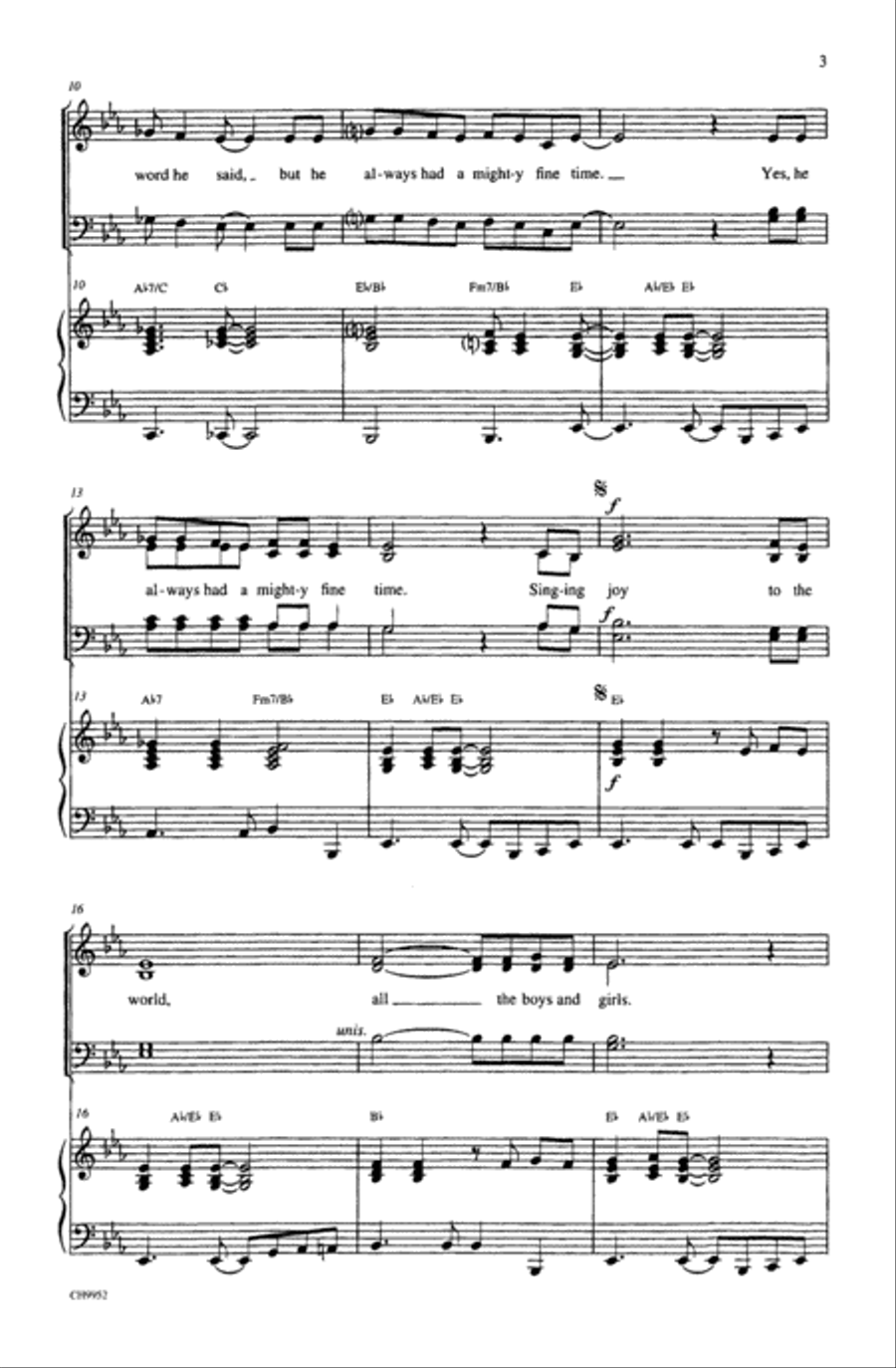 Joy to the World (Jeremiah Was a Bullfrog) 4-Part scores gallery preview page 14