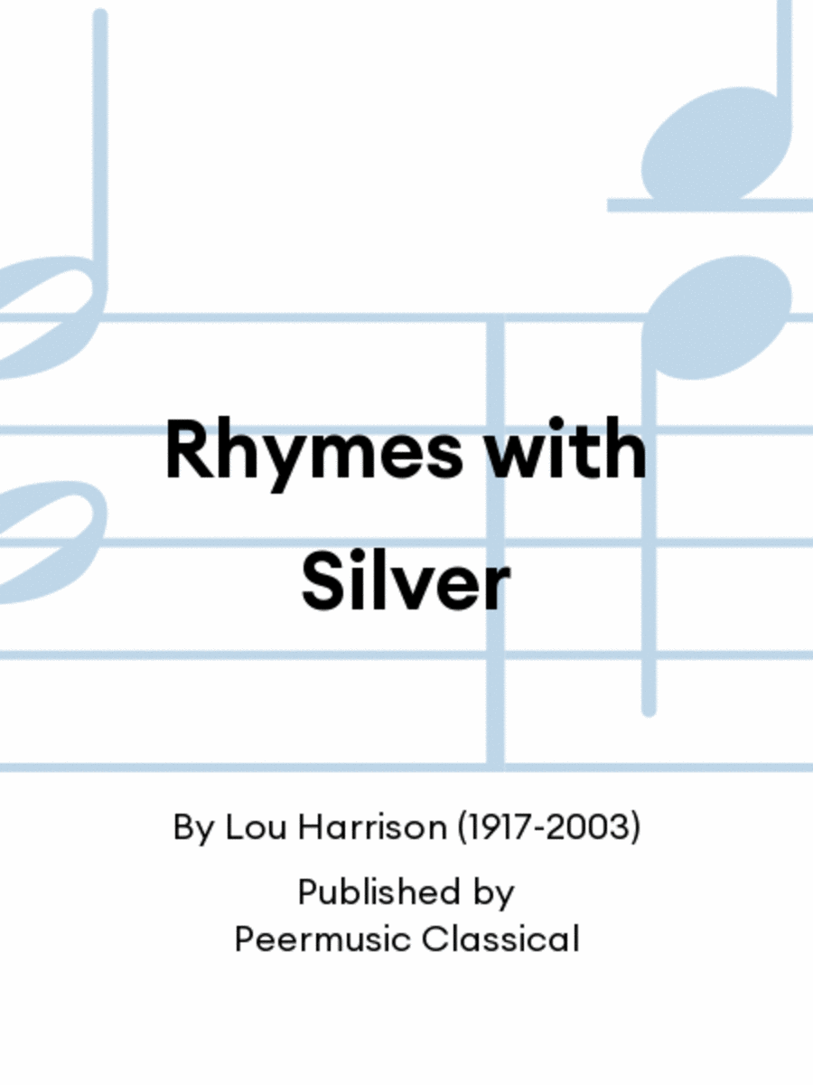 Rhymes with Silver Chamber Music scores gallery preview page 1