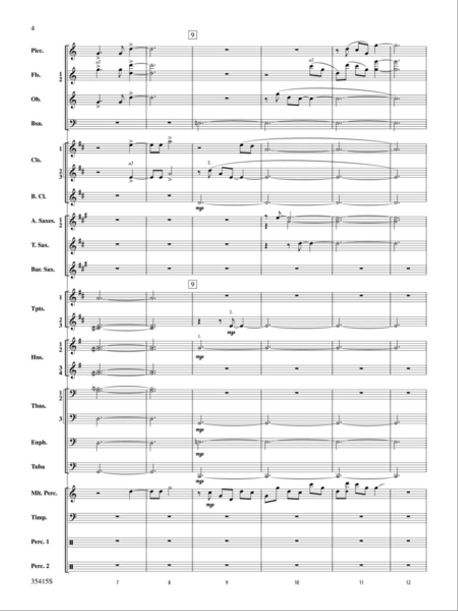 A Hymn Tune Rhapsody Concert Band scores gallery preview page 3