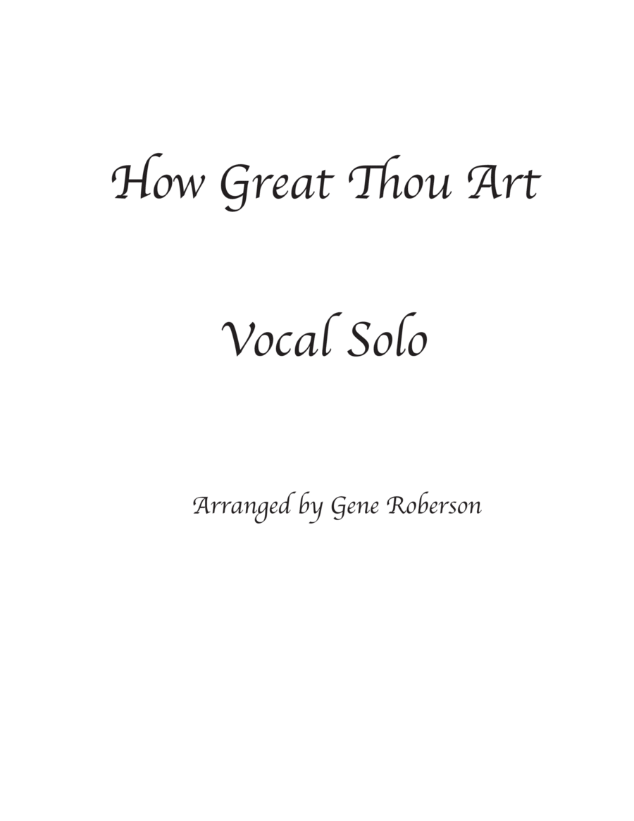 How Great Thou Art Vocal Solo Low to High Voice Solo scores gallery preview page 1