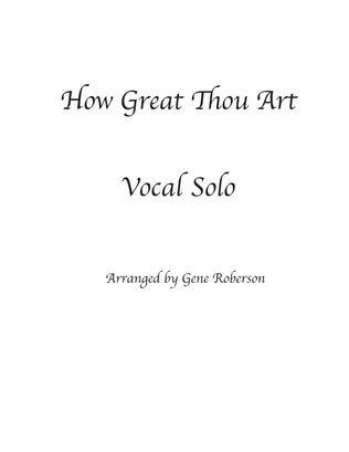 How Great Thou Art Vocal Solo Low to High