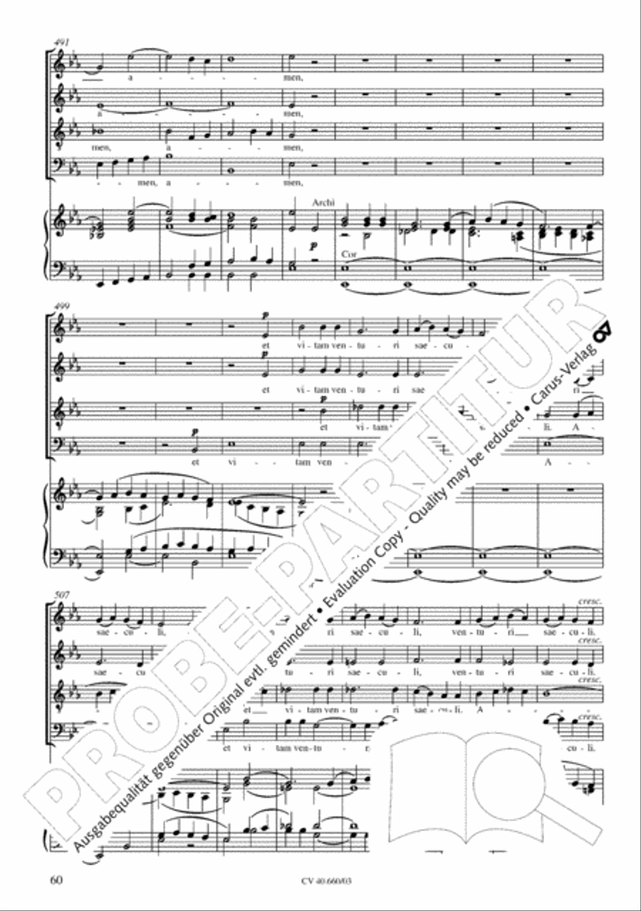 Mass in E flat major (Messe in Es) SATTB scores gallery preview page 61