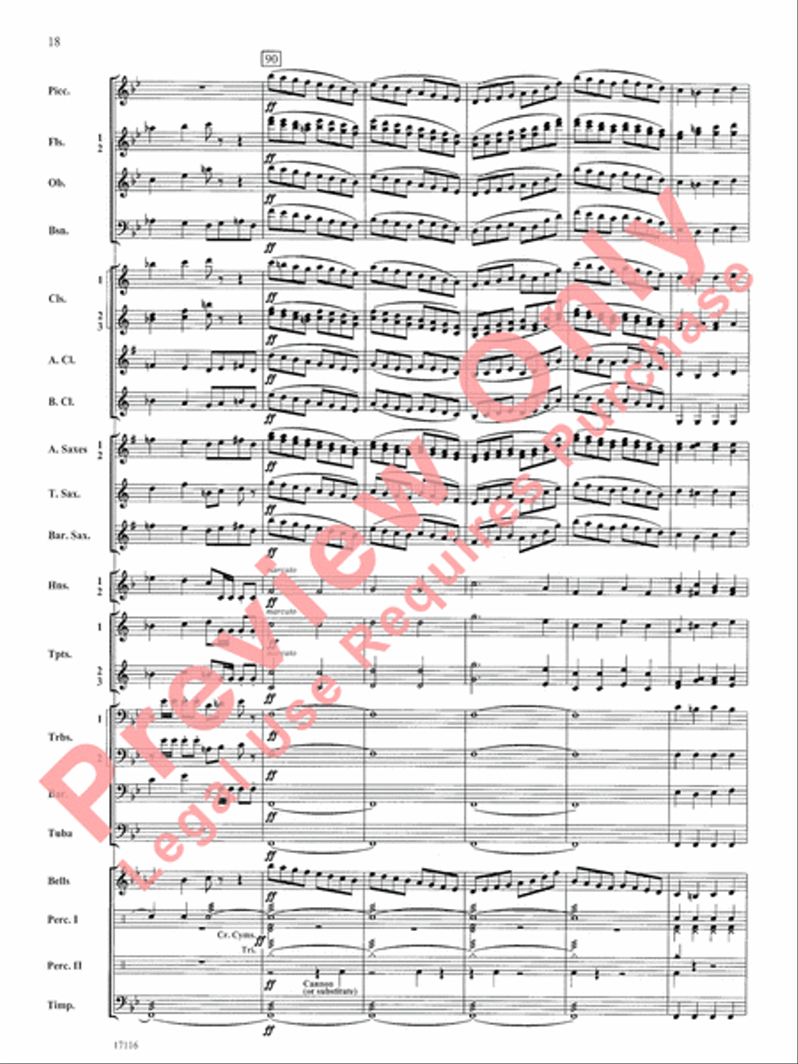 1812 Overture Concert Band scores gallery preview page 19