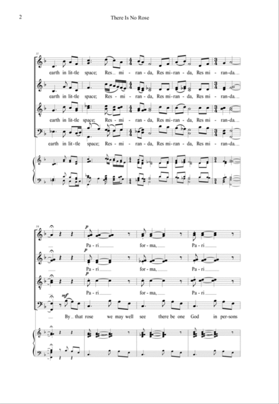 There Is No Rose Divisi scores gallery preview page 2