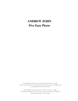 Book cover for Five Easy Pieces