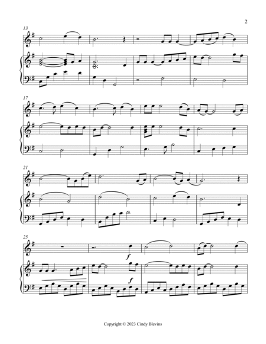 Oh, Shenandoah, Harp and Tin Whistle (D) Harp scores gallery preview page 3