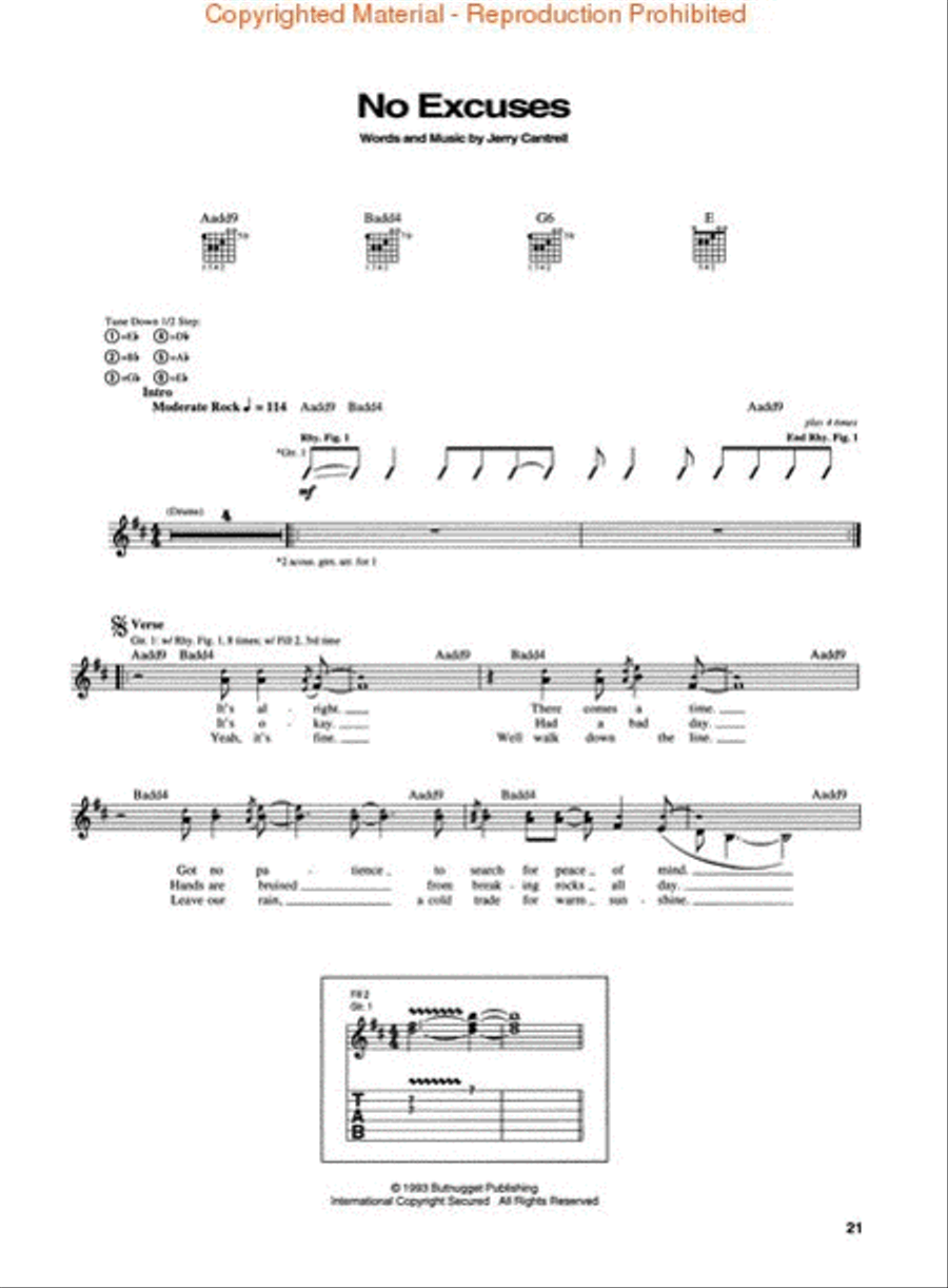 Alice In Chains – Jar of Flies/Sap Electric Guitar scores gallery preview page 4