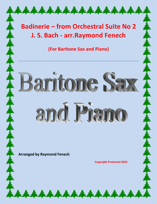 Book cover for Badinerie - J.S.Bach - for Baritone Sax and Piano