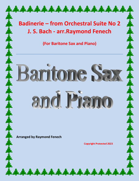 Badinerie - J.S.Bach - for Baritone Sax and Piano image number null