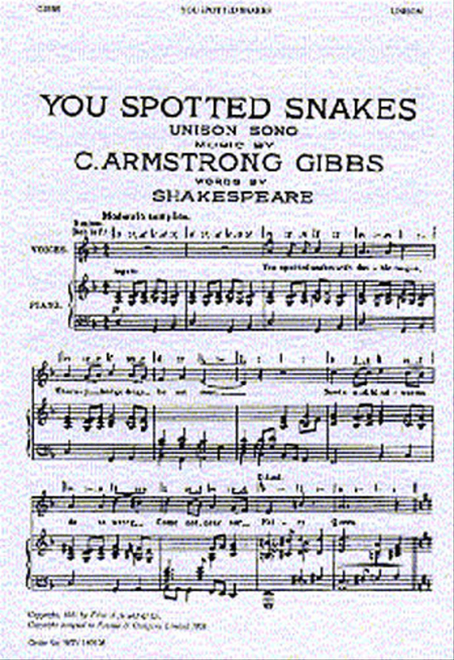 You Spotted Snakes Unison Choir scores gallery preview page 1