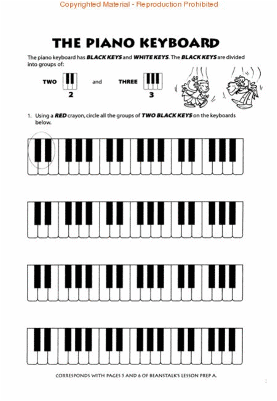 Beanstalk's Basics for Piano - Theory Book, Prep Level A