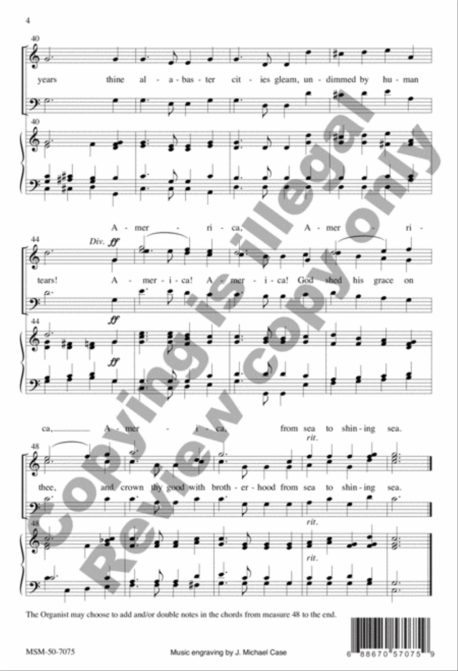 America the Beautiful America the Beautiful Divisi scores gallery preview page 4