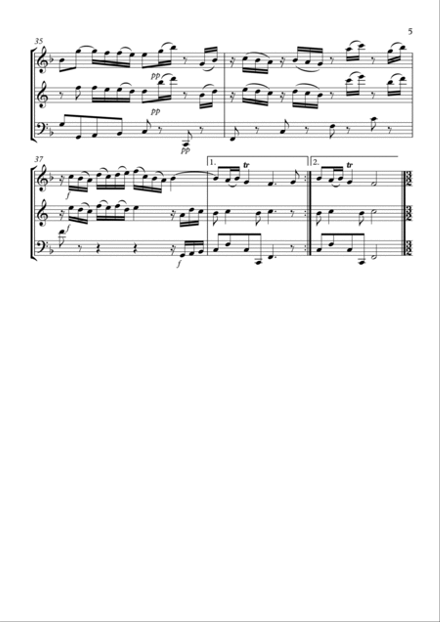 Trio Sonata No.2 Woodwind Trio scores gallery preview page 5