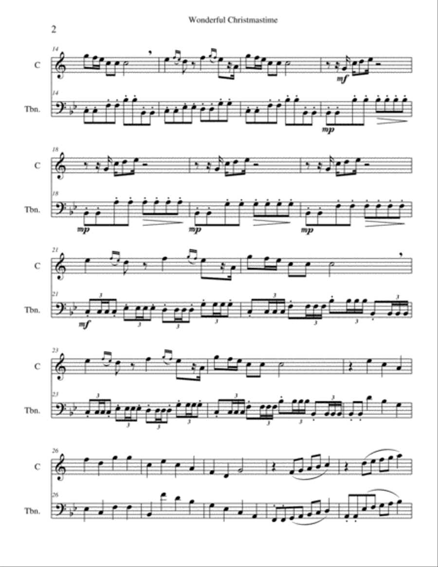 Wonderful Christmastime Small Ensemble scores gallery preview page 2