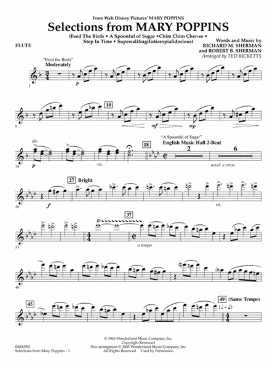 Selections from Mary Poppins Concert Band scores gallery preview page 5