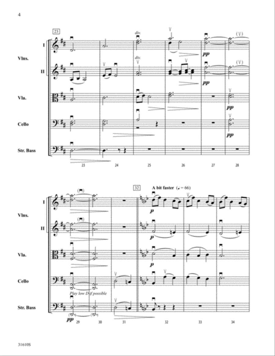 Elegy for String Orchestra: Score String Orchestra scores gallery preview page 4