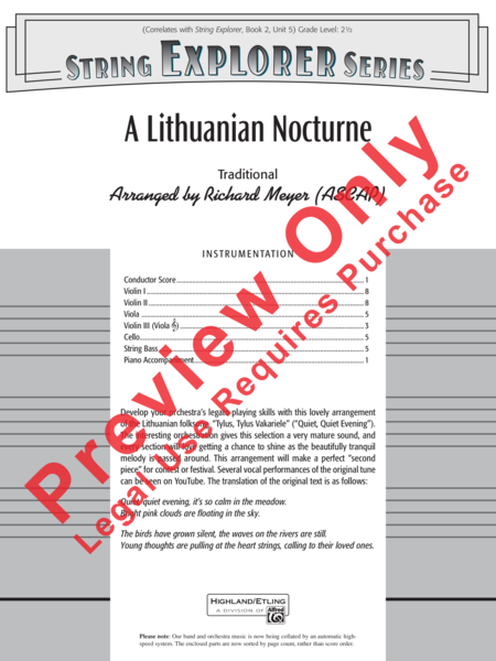 A Lithuanian Nocturne