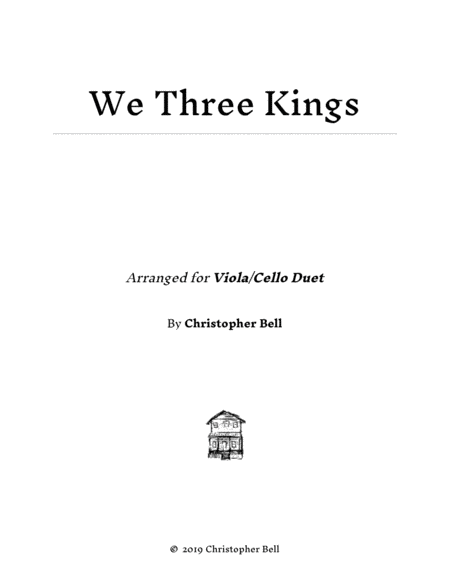 We Three Kings - Easy Viola/Cello Duet