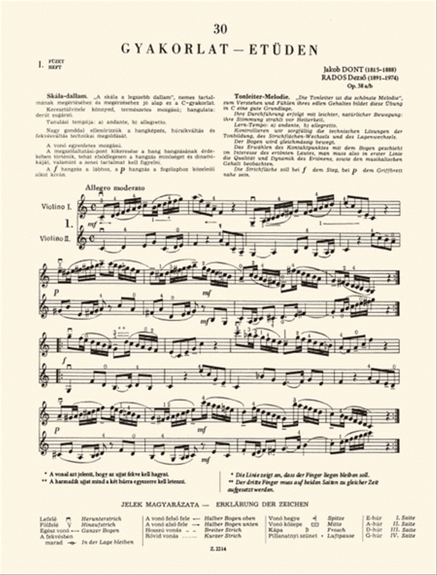 Gradus ad Parnassum I op. 38 30 fortgeschrittene Ü String Duet scores gallery preview page 2