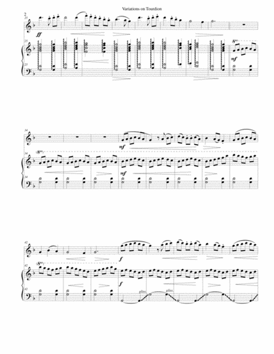 Tourdion (Quand je bois du vin clairet) for violin and harp image number null