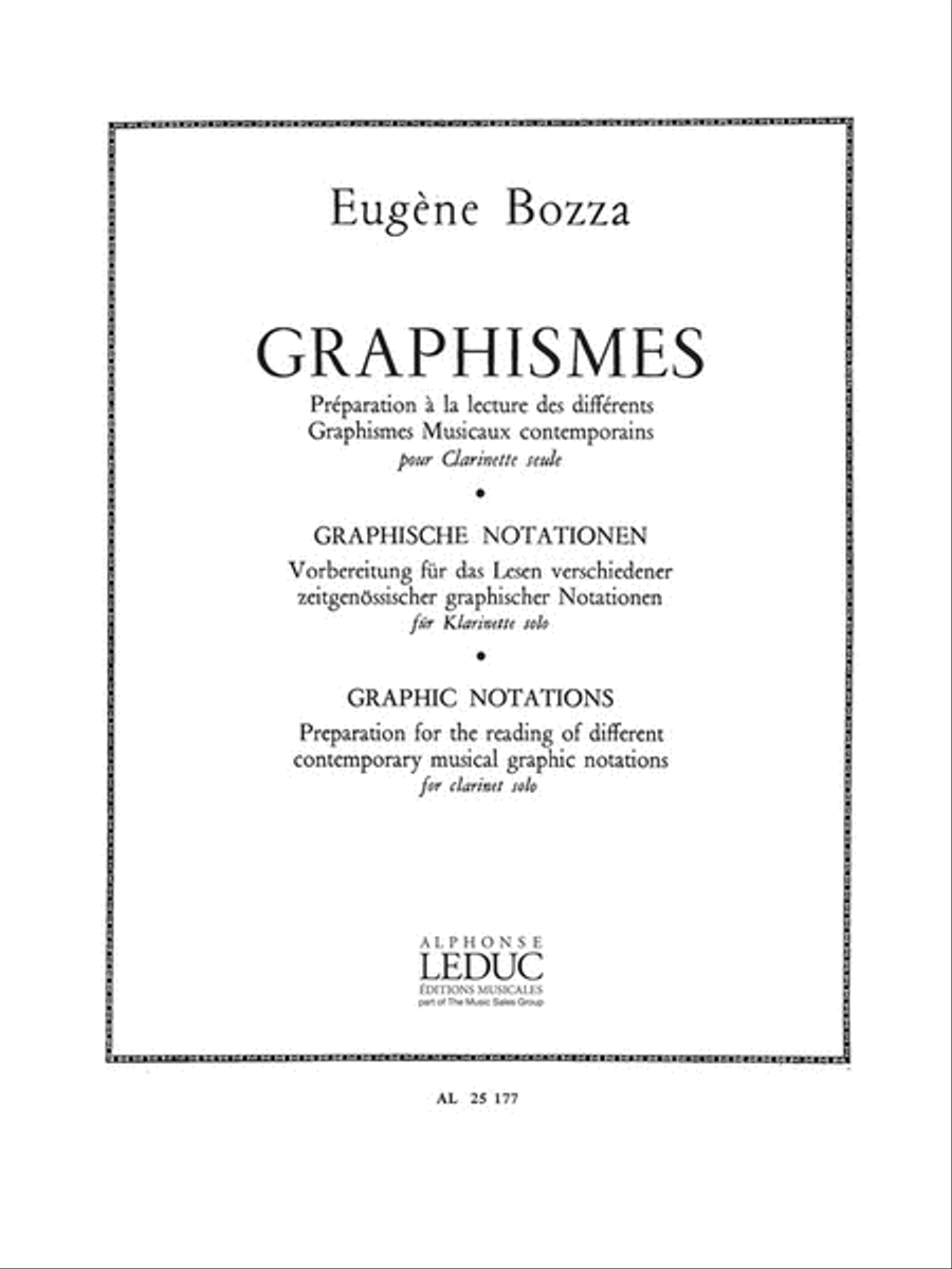 Graphismes (clarinet Solo) Clarinet Solo scores gallery preview page 1
