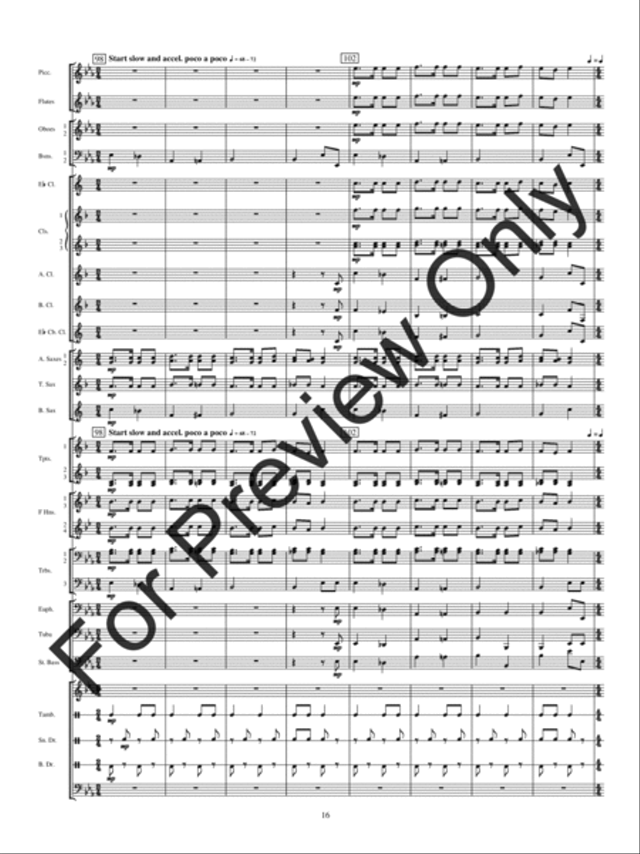Slavic Folk Dances Concert Band scores gallery preview page 18