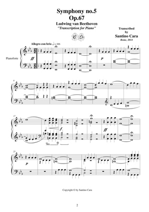 Symphony no.5 for piano op.67 - Full, L.v.Beethoven