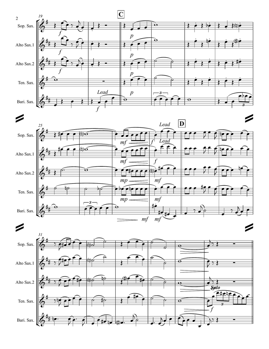 Love Is Here To Stay Saxophone Quartet scores gallery preview page 3