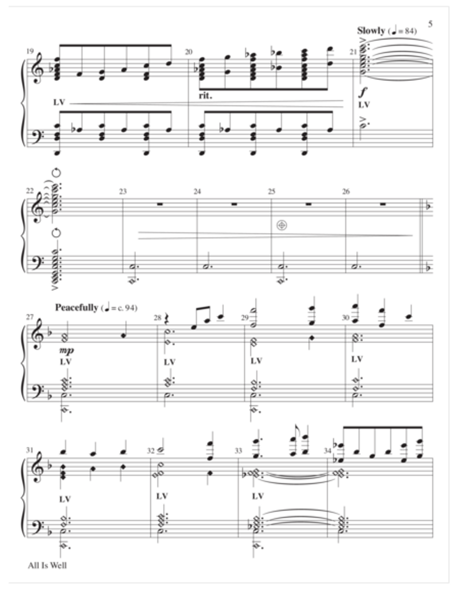 All Is Well All Is Well Handbell Choir scores gallery preview page 4