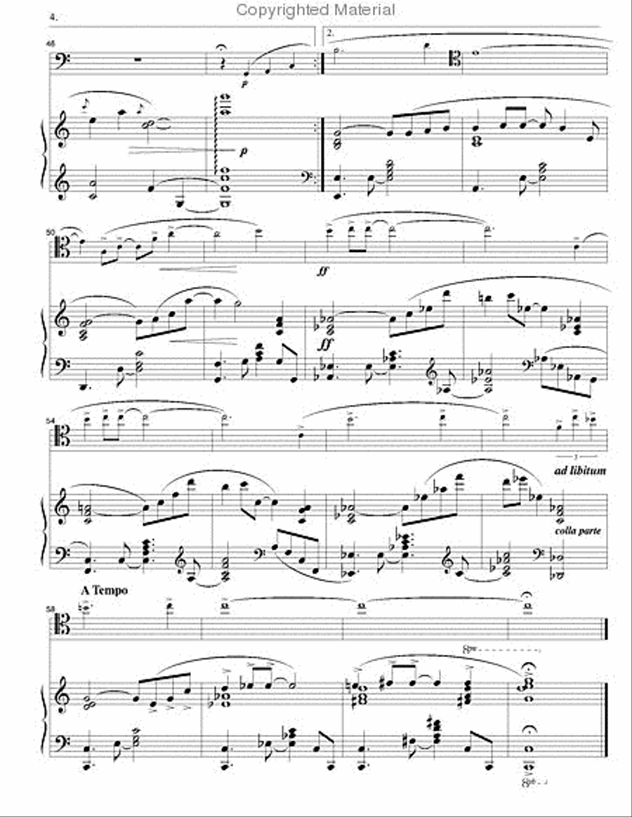 Two Pieces for Trombone & Piano Piano Accompaniment scores gallery preview page 5