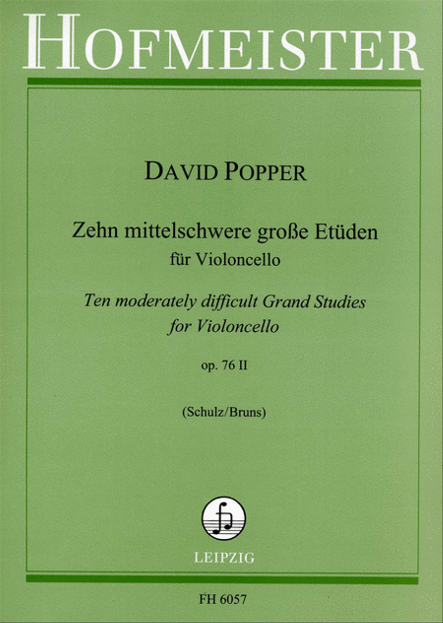10 mittelschwere, grosse Etüden, op. 76,II Cello scores gallery preview page 1
