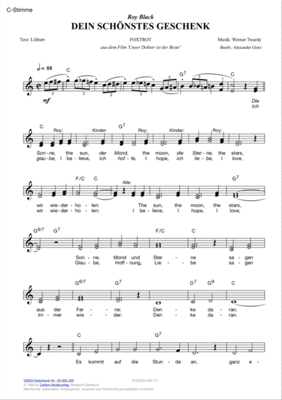 Dein schonstes Geschenk Dein schonstes Geschenk Voice scores gallery preview page 2