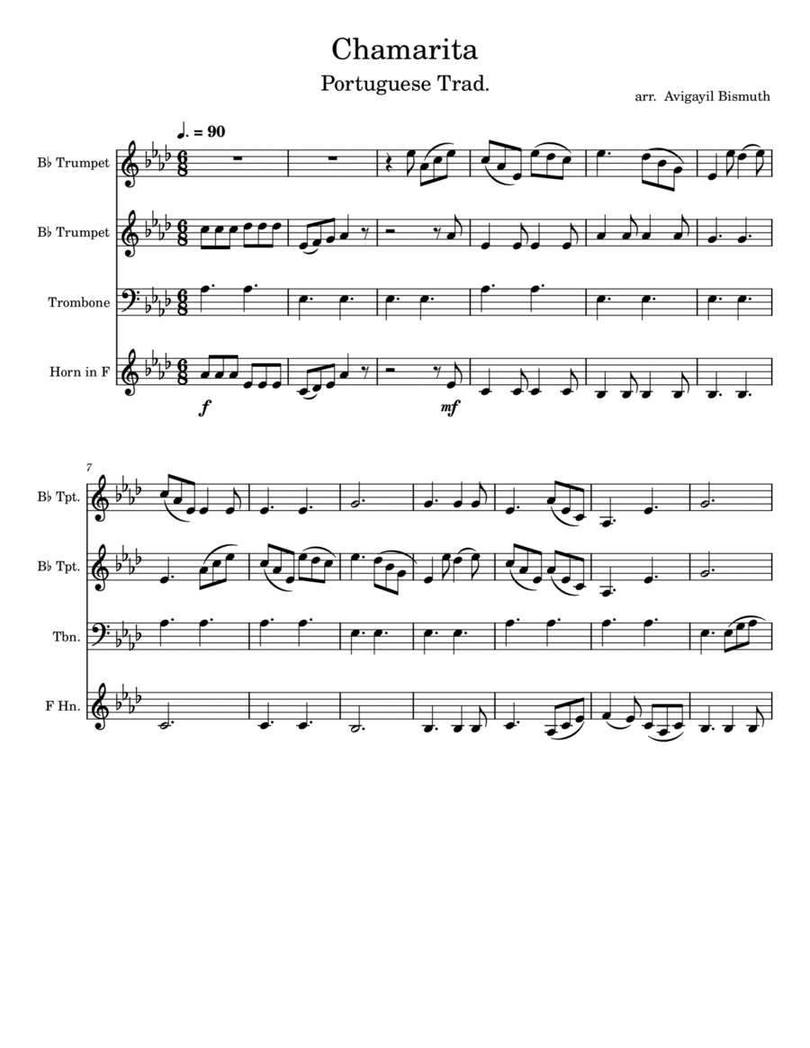 Chamarita Chamarita Brass Ensemble scores gallery preview page 1