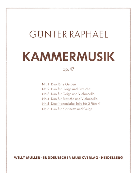 Duo "Kanonische Suite" (1940), Op. 47,5