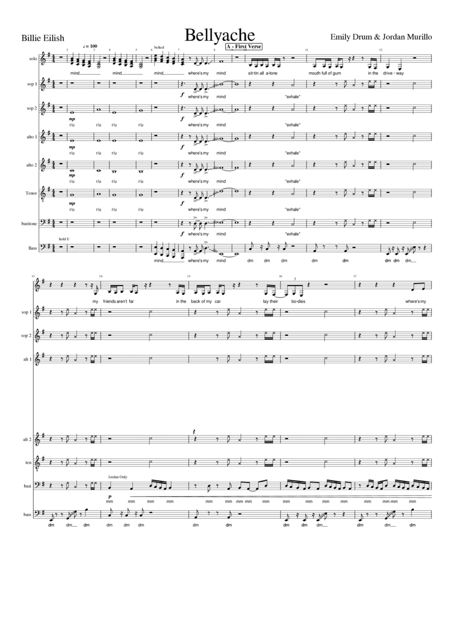 Bellyache Divisi scores gallery preview page 1