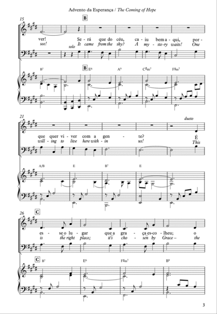 Advento da Esperança - The Coming of Hope 3-Part scores gallery preview page 3