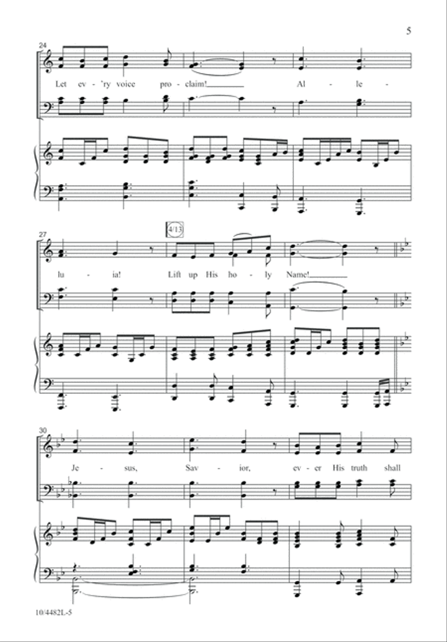 Sing Forth His Glorious Name 4-Part scores gallery preview page 6