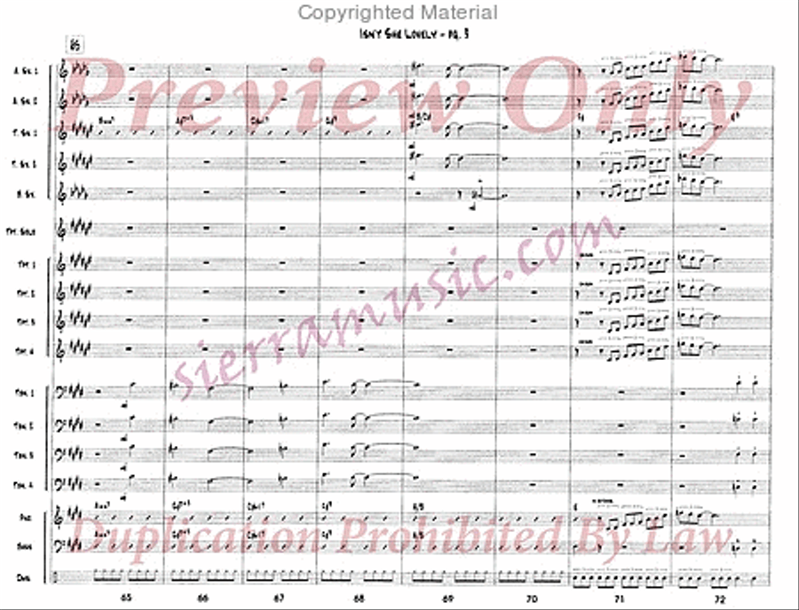 Isn't She Lovely (For Doc) Jazz Ensemble scores gallery preview page 10