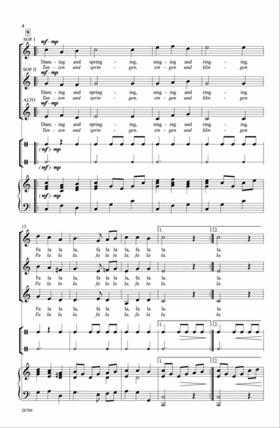 Dancing and Springing Women's Choir scores gallery preview page 3
